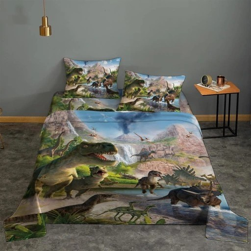 Pościel dziecięca Dinozaur poszwa 135 x200 cm + poszewka na poduszkę 80 x 50 cm