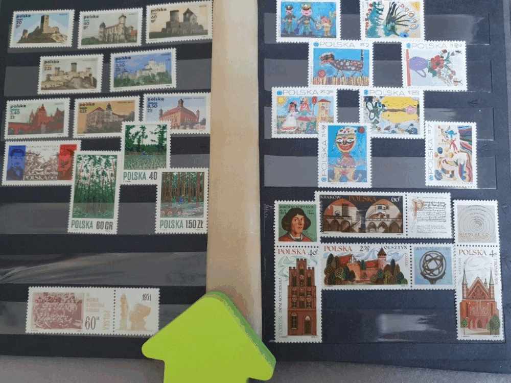 Znaczki pocztowe polskie, czyste, klaser nr 3