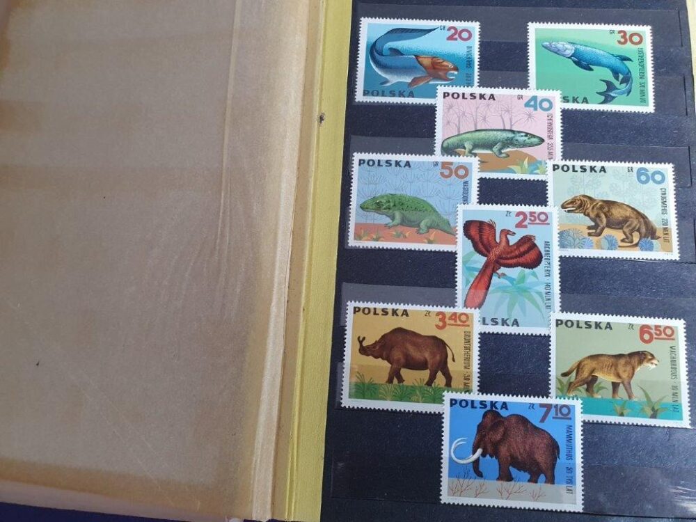Znaczki pocztowe polskie, czyste, klaser nr 6, lata 60-siąte, filatelistyka
