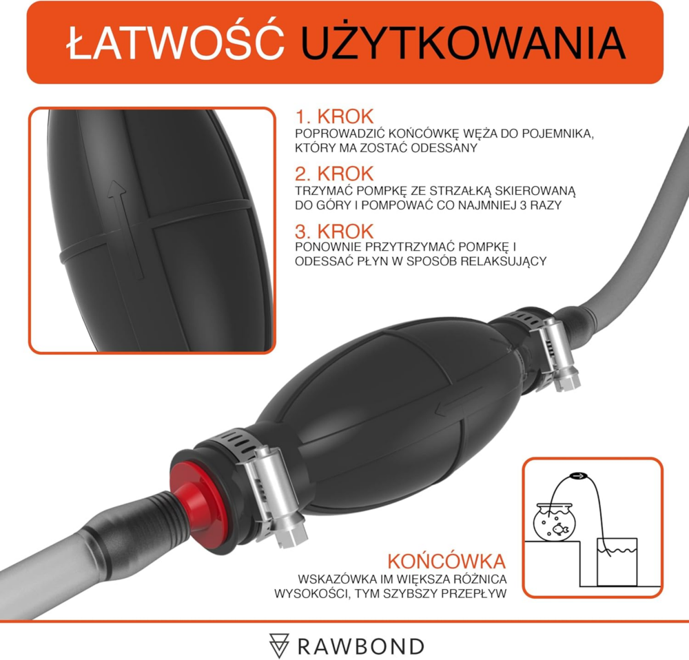 RAWBOND® Uniwersalna pompka ręczna do cieczy