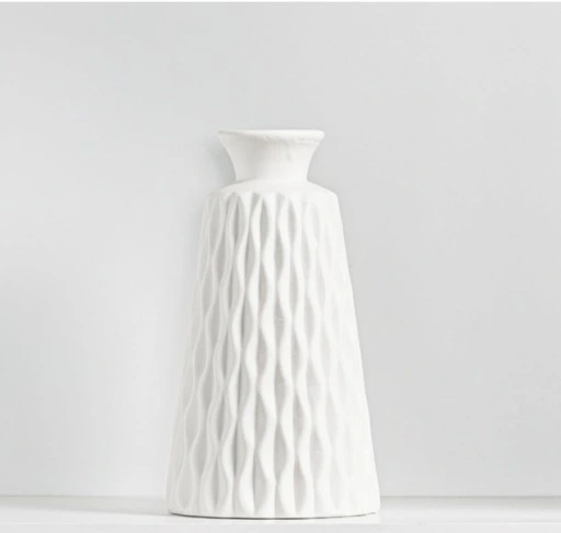 WAZON CERAMICZNY NA KWIATY DO DEKORACJI 17,8CM BIAŁY