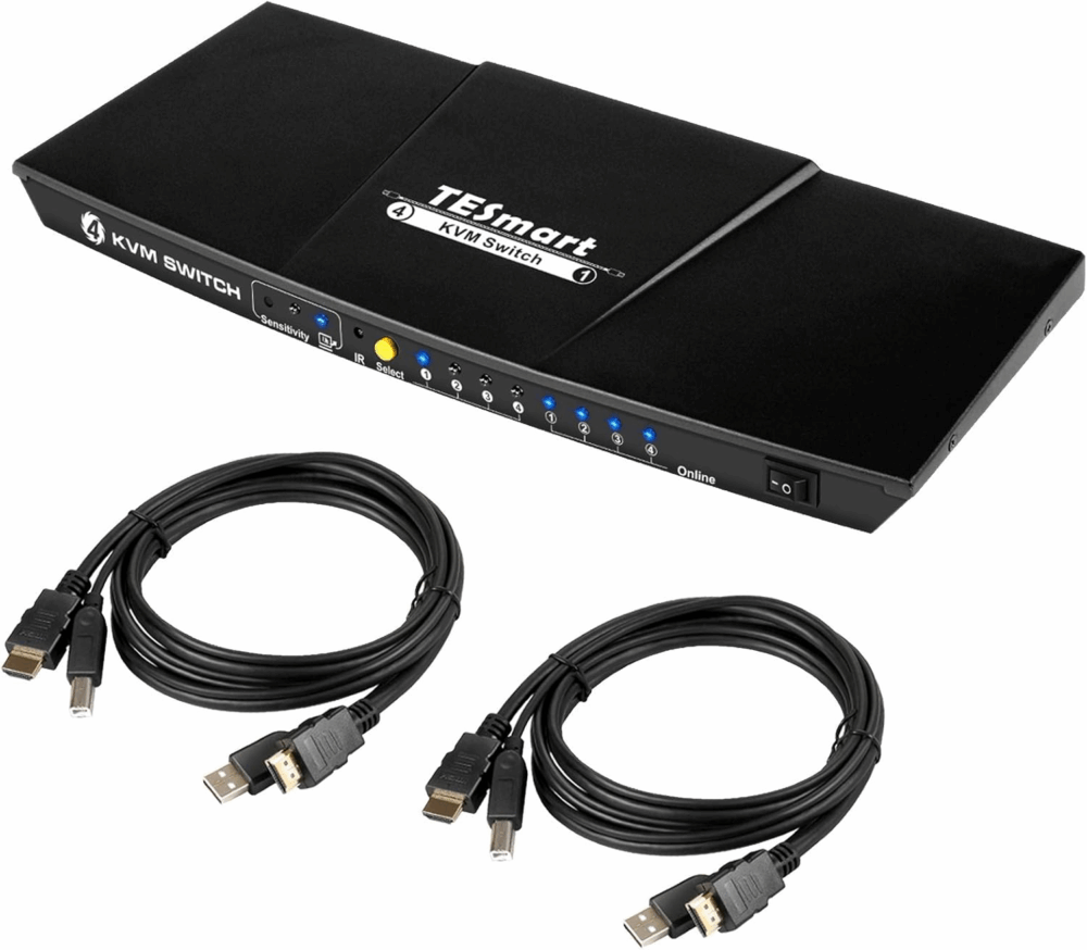 Przełącznik KVM switch 4K Ultra HD 60 Hz 4 x HDMI USB 2.0 Audio Output