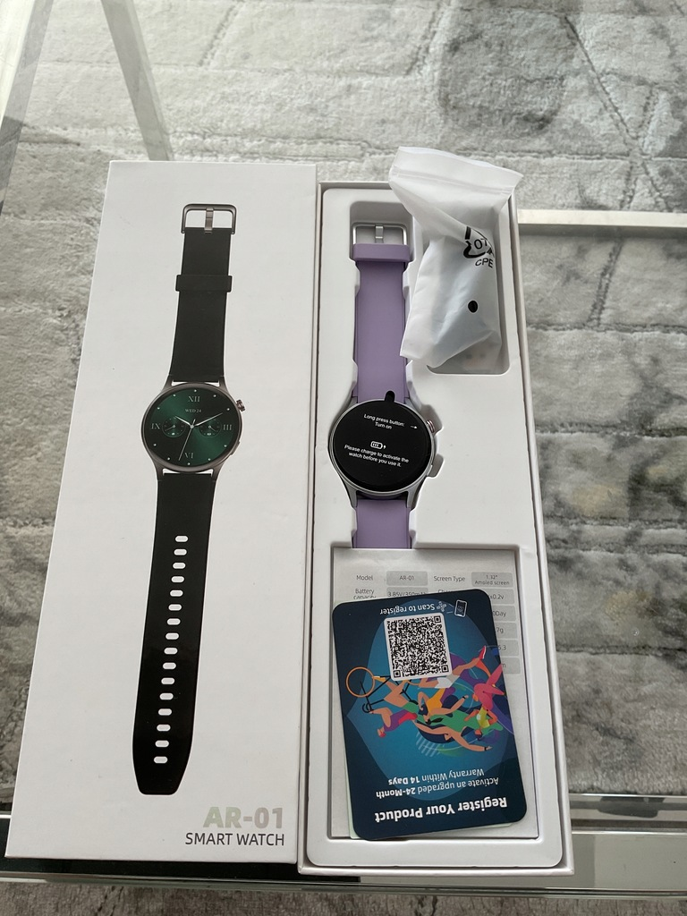 Smartwatch Veryfit AR-01 purpurowy