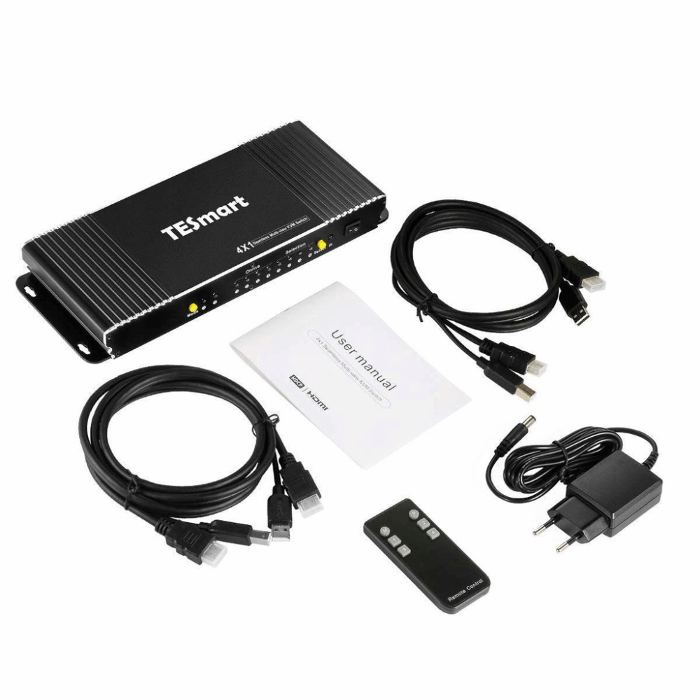 TESmart Przełącznik KVM switch Full HD 1080P 4x1 HDMI USB 2.0