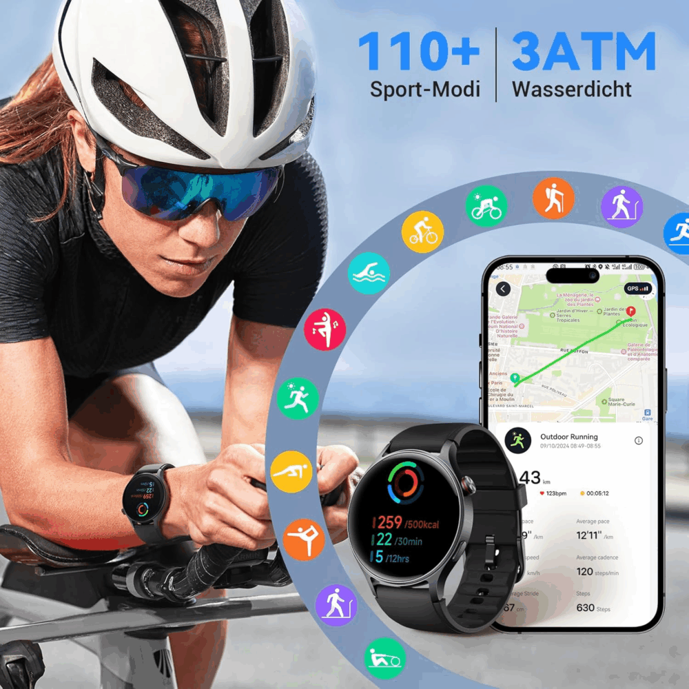 Smartwatch Veryfit AR-01 purpurowy