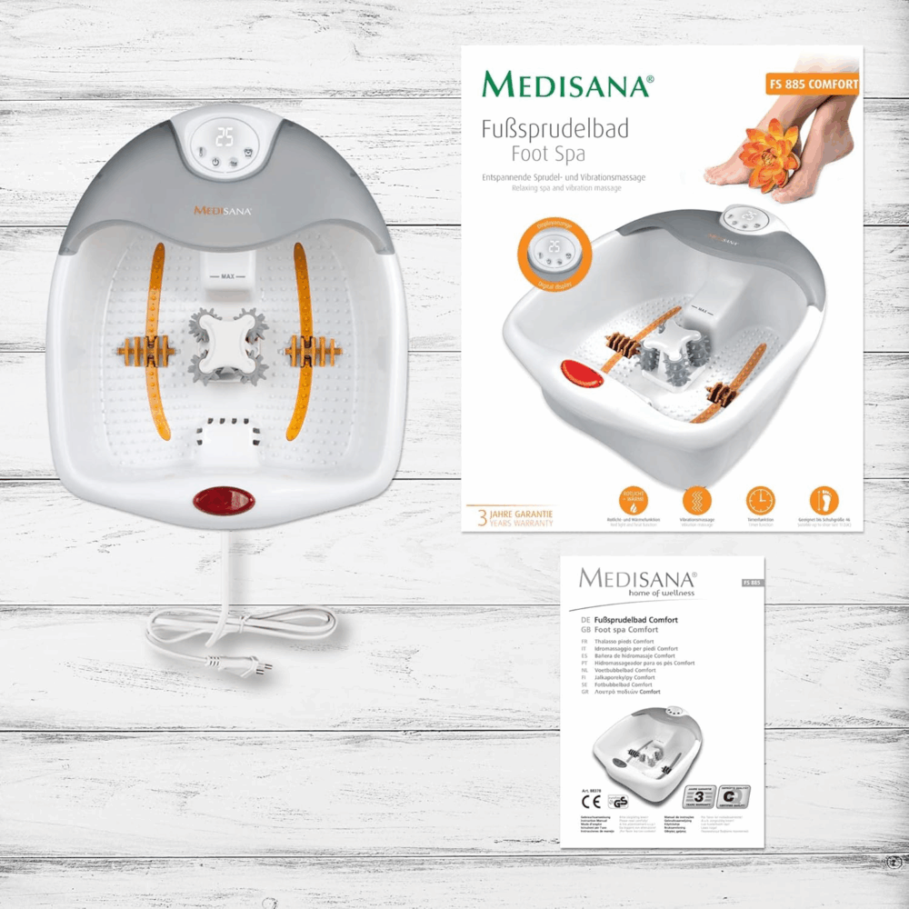 Medisana FS 885 Comfort kąpiel stóp z masażem stref refleksyjnych